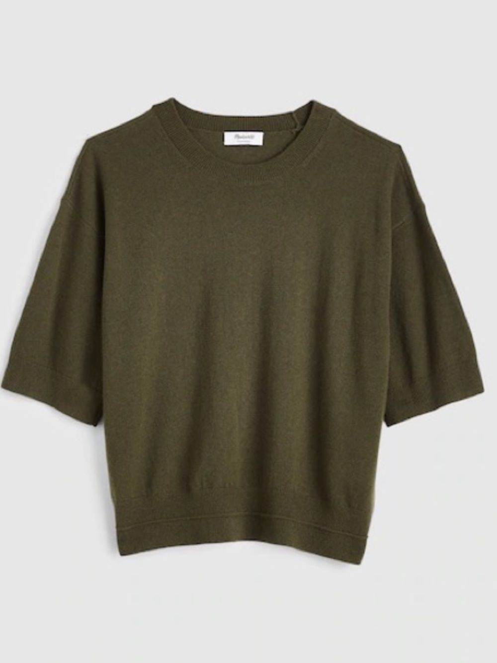 Madewell Relaxed Sweater Tee in 100% Cashmere XXS